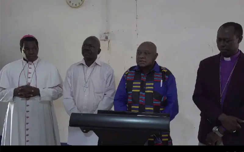 Religious leaders in South Sudan's Western Equatorial state addressing journalists on the state of insecurity in their region/ Credit: Courtesy Photo