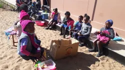 Some vulnerable children at the Don Bosco pre-school and parents in the Apostolic Vicariate of Rundu in northern Namibia. Credit: Salesian Missions
