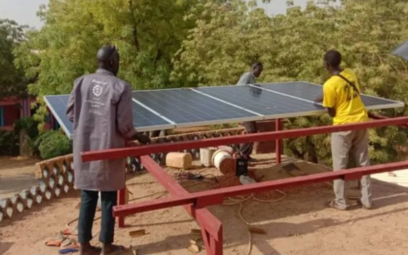 In Sudan, St. Joseph Vocational Training Center offers students the opportunity to have hands-on learning in renewable energy. Credit: Salesian Missions