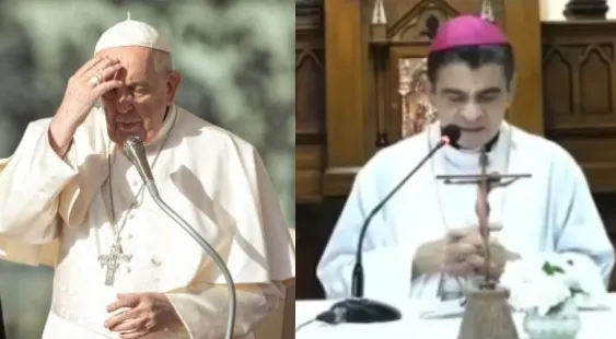 Pope Francis (left); Bishop Rolando Álvarez (right) / Vatican Media; Diocese of Matagalpa