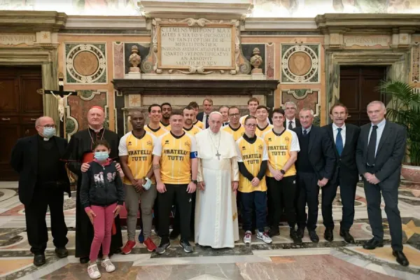 Holy Father Meets the "Pope’s Team" ahead of Friendly Soccer Match