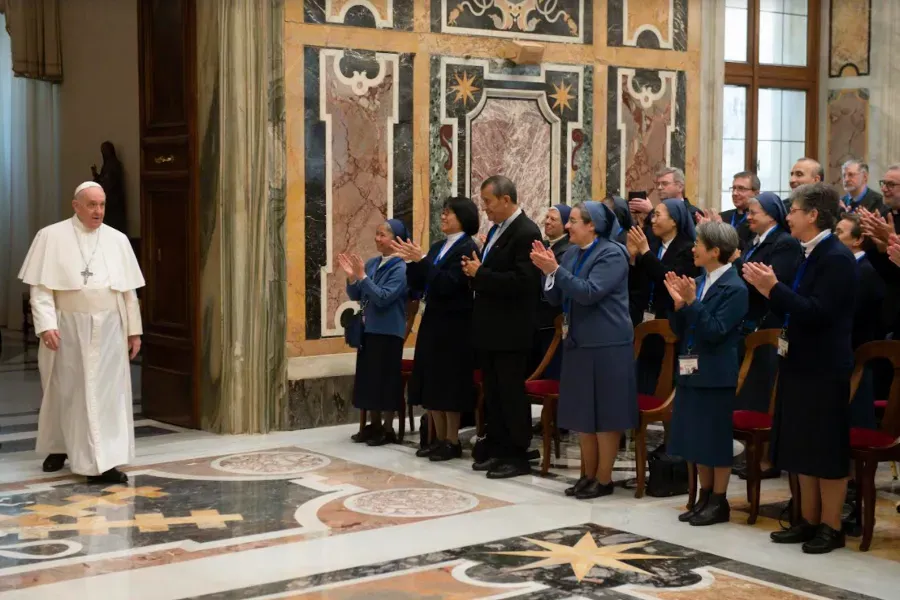 Pope Francis meets members of the Pauline Family in the Vatican’s Clementine Hall, Nov. 25, 2021. Vatican Media.