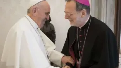 Archbishop Claudio Gugerotti with Pope Francis | Vatican Media