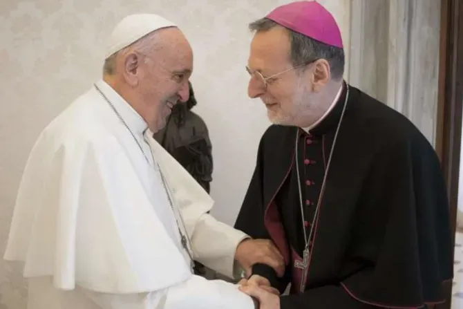 Archbishop Claudio Gugerotti with Pope Francis | Vatican Media