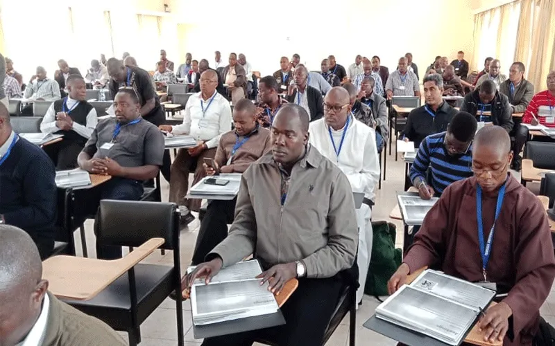 Some participants during Church Management Workshop for Clergy, religiious and laity at Tangaza University College (TUC), Thursday January 9. / Fr. Kevin Ochong Owino, Kisumu Archdiocese