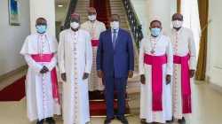 Bishops in Senegal with President Macky Sall after an audience on 14 January 2021.