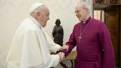 Archbishop of Canterbury Justin Welby meets with Pope Francis on Jan. 25, 2024, at the Vatican. | Credit: Vatican Media