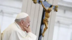 Pope Francis at his general audience in St. Peter's Square on May 17, 2023. | Vatican Media