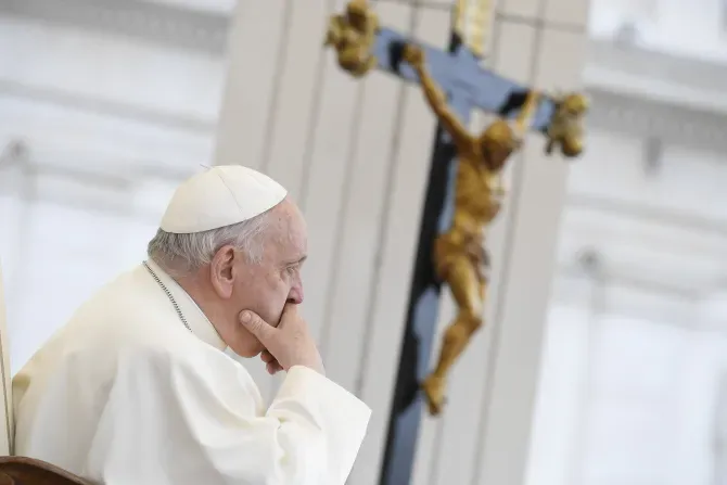 Pope Francis at his general audience in St. Peter's Square on May 17, 2023. | Vatican Media