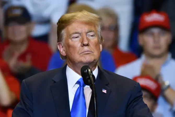 Former president Donald Trump accused the Biden administration of "weaponizing the government," and targeting Catholics and pro-life advocates. | Credit: Shutterstock