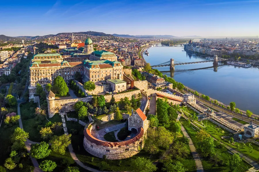The Hungarian capital Budapest at sunrise. ZGPhotography via Shutterstock.