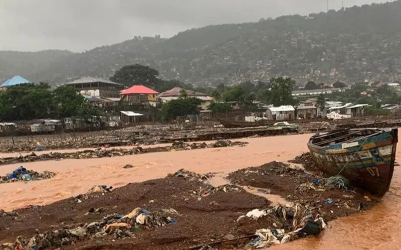 Flood damage in Freetown, Sierra Leone, 31 August 2022. Credit: Office of the Mayor of Freetown