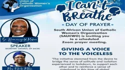 Poster advertising South African Union of Catholic Women’s Organization (SAUCWO) Prayer Day slated for August 24. / World Union of Catholic Women’s Organizations (WUCWO)