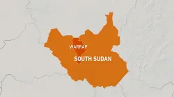 Map of South Sudan showing the Warrap State where the August 8 clashes between the army and armed civilians took place.