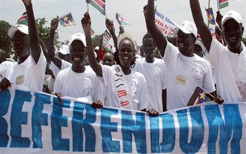 A section of South Sudanese during the 2011 referendum when they overwhelmingly voted to secede from Sudan.
