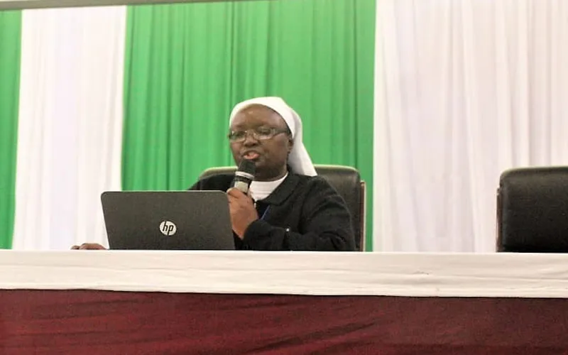 Sr. Mary Nzilani during her presentation on the second day of the biannual Pan African Congress on Theology in Nairobi. Credit: ACI Africa