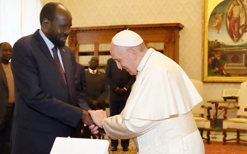 Pope Francis and President Salva Kiir at the Vatican in 2019. Credit: Courtesy Photo