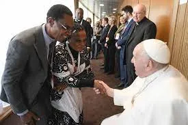 Pope Francis spoke to participants in a Feb. 16-18, 2023, conference on how pastors and laypeople can work together better | Vatican Media