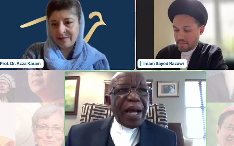 Archbishop Buti Joseph Tlhagale, addressing members of the Multi-Religious Council of Leaders during an online roundtable discussion. Credit: Courtesy Photo