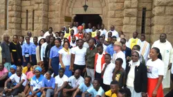 The youth leadership during their annual general meeting in Bulawayo. Here they are seen posing for a picture with Archbishop Alex Thomas after mass at St. Mary’s Basilica. Credit: Catholic Church News Zimbabwe
