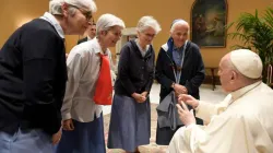 Pope Francis meets members of the Charles de Foucauld Spiritual Family Association in the study of the Paul VI Hall, May 18, 2022. Vatican Media.
