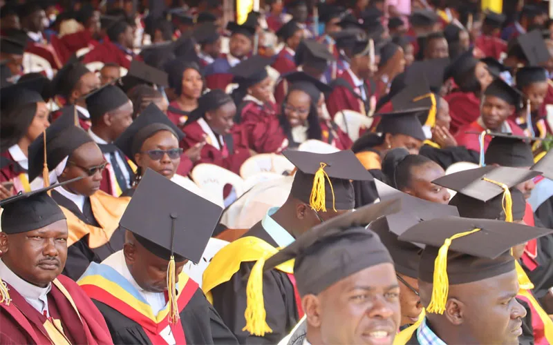 Graduands at the 41st graduation ceremony of the Catholic University of Eastern Africa (CUEA). Credit: CUEA