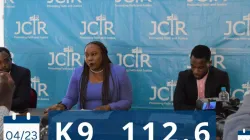 JCTR members at a press conference on 11 May 2023 in Lusaka, Zambia. Credit: JCTR