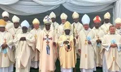 Bishop Vusumuzi Francis Mazibuko with members of the Southern Africa Catholic Bishops' Conference (SACBC) at his Episcopal Ordination on June 3. Credit: SACBC