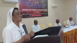 Sr. Prof. Teresa Okure, addressing members of the Catholic Biblical Association of Nigeria (CABAN). Credit: Nigeria Catholic Network