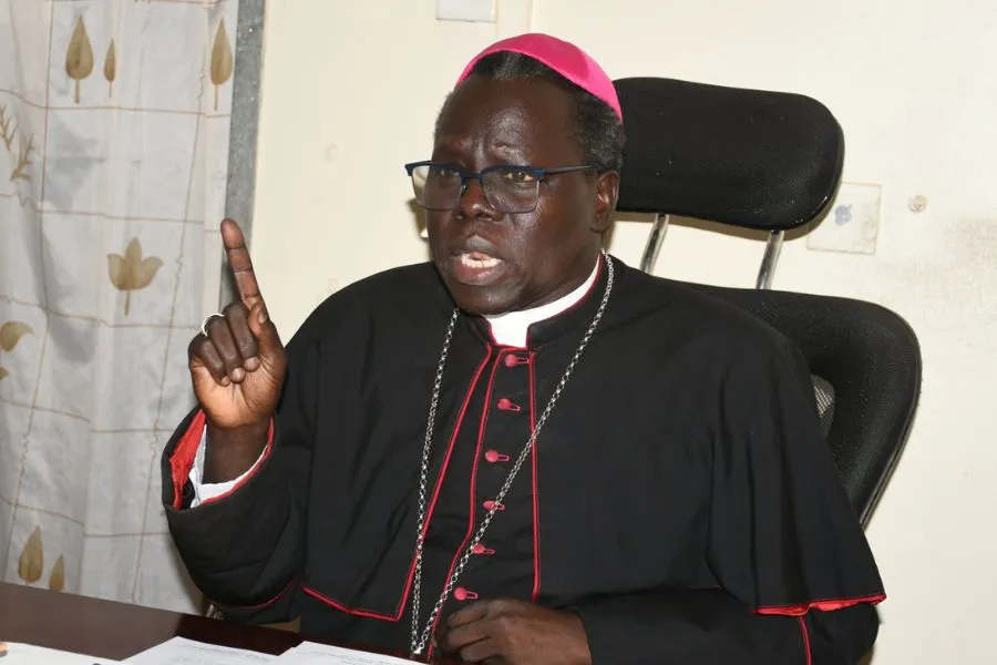 Archbishop Stephen Ameyu Martin during a press conference on , 22 December 2022 in Juba. Credit: Wani Yusif/CRN