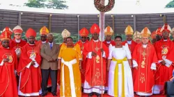 Catholic Bishops in Uganda with government officials at the end of the Eucharistic Celebration marking Martyrs Day 2023. Credit: Uagnada Catholic Online