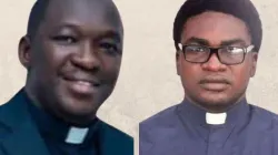 Fr. Chochos Kunav (right) and Fr. Raphael Ogigba (left), freed by abductors after five days of captivity from the Catholic Diocese of Warri in Nigeria. Credit: Courtesy Photo.