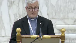 Father Dario Vitali speaks at the Synod on Synodality at the Vatican, Oct. 18, 2023. | Credit: Screenshot/Vatican Media YouTube