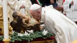Pope Francis celebrates Mass on the Solemnity of Mary Mother of God on Jan. 1, 2020. Vatican Media