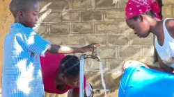 The Salesian Missions “Clean Water Initiative” project in Zambia provided a new borehole, 22-foot-high tank stand, solar pump and water reticulation network within the parish premises. Credit: Salesian Missions
