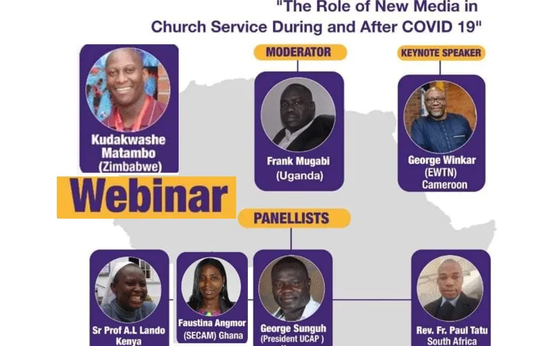 Panelists during a webinar on “The Role of New Media in Church service during and after COVID-19.” / UCAP