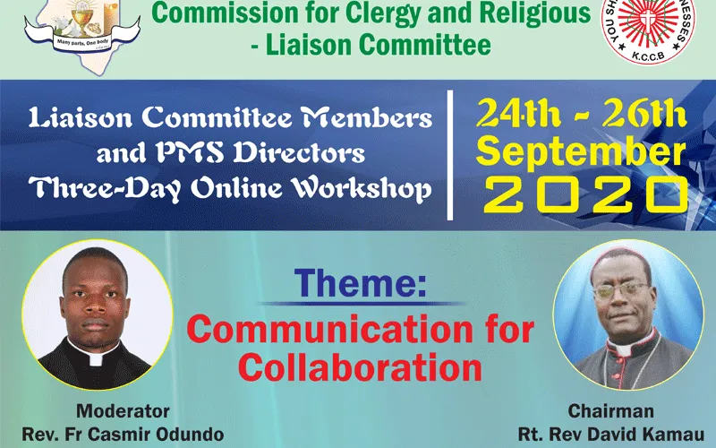 A poster announcing the three-day virtual workshop bringing together mainly members of the Clergy and Religious involved in pastoral animation in Kenya. / Kenya Conference of Catholic Bishops (KCCB).