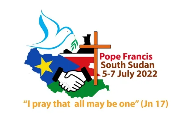 Official logo and motto of Pope Francis’ Apostolic visit to the South Sudan in July 2022. Credit: Vatican Media