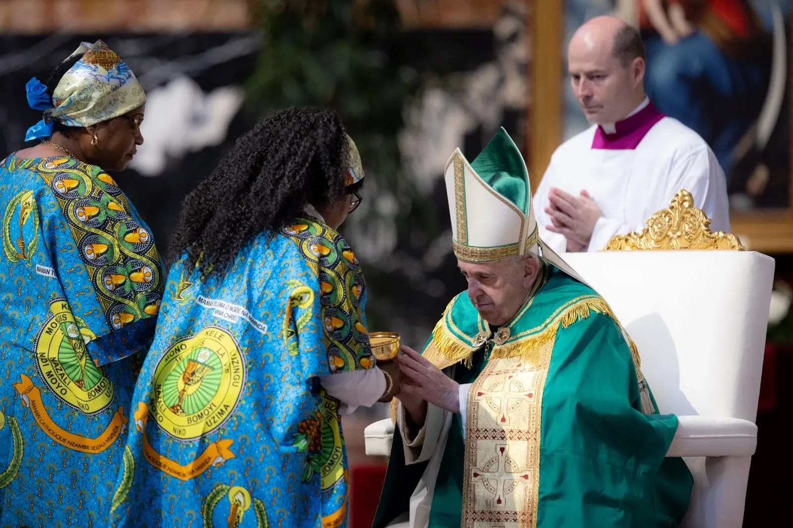 Pope Francis celebrated Mass for Rome’s Congolese community in St. Peter's Basilica on July 3, 2022. Daniel Ibanez/CNA