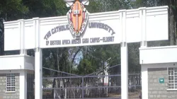 Main entrance to the Catholic University of Eastern Africa (CUEA), Gaba Campus, Eldoret, Kenya