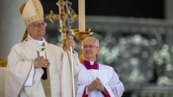 Pope Leo XIV celebrates Mass at St. Peter’s Square on Sunday, June 1, 2025 for the Jubilee of Families, Children, Grandparents and the Elderly. / Credit: Daniel Ibáñez/CNA