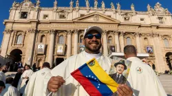 A Venezuelan priest who concelebrated the canonization Mass with Pope Leo XIV celebrates his country's first saints in St. Peter's Square on Oct. 19, 2025. / Daniel Ibáñez/EWTN