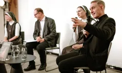Archbishop Georg Gänswein speaks at an event hosted by the Catholic magazine Kelionė at the Lithuanian National Library in Vilnius, Lithuania, on Jan. 7, 2026. | Credit: L. Macevicienes/Zurnalaskelione.lt