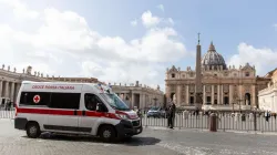 St. Peter's Square following the announcement of a confirmed Covid-19 case on March 6, 2020. Credit: Daniel Ibanez/CNA.