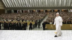 Pope Leo XIV gives the first general audience of 2026 in the Vatican’s Paul VI Hall on Jan. 7, 2026. | Credit: Vatican Media
