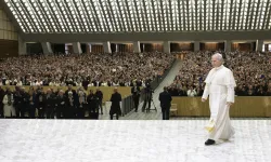 Pope Leo XIV gives the first general audience of 2026 in the Vatican’s Paul VI Hall on Jan. 7, 2026. | Credit: Vatican Media