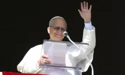 Pope Leo XIV greets pilgrims gathered in St. Peter's Square at the Vatican for the recitation of the Angelus on January 25, 2026. / Credit: Vatican Media