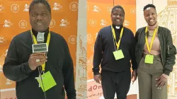 Bishop Eusebius Nyathi of Gokwe Diocese in Zimbabwe with Kati Dijane. Credit: Kati Dijane