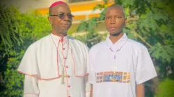 Bishop Gabriel Ghiakhomo Dunia with Seminarian Joshua Aleobua. Credit: Catholic Diocese of Auchi