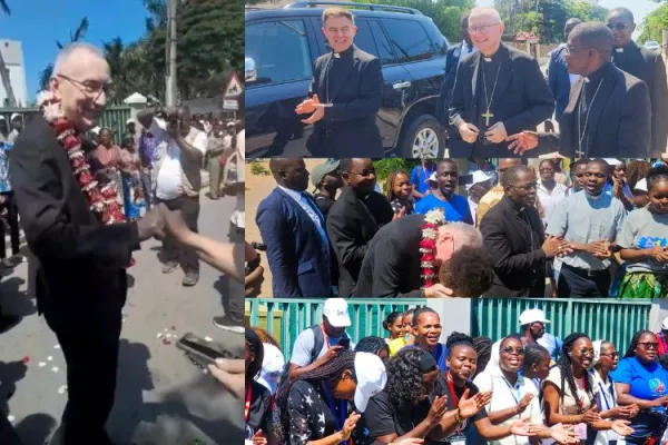 Pietro Cardinal Parolin in Mozambique. Credit: Episcopal Conference of Mozambique (CEM)
